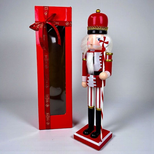 Velve Nutcracker de Crăciun Lemn Roșu