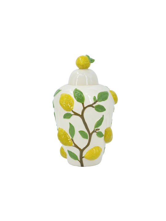 Artekko Διακοσμητικό Βάζο Keramik Lemon Gelb 22x22x37.5cm 1Stück