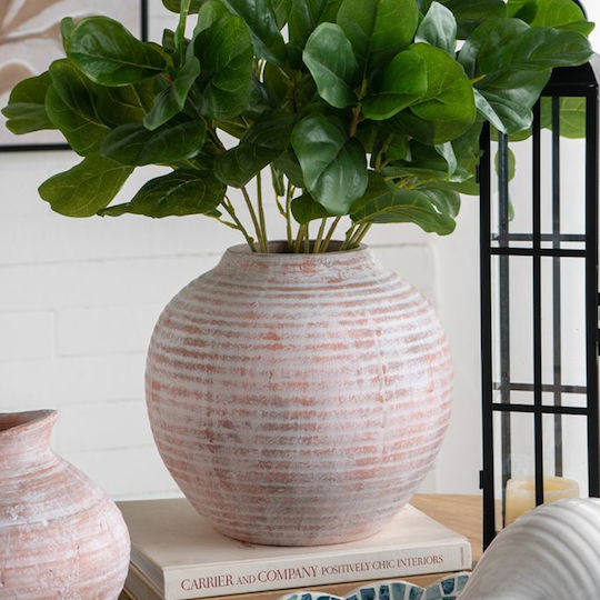 Artekko Ceramic Vase Candia Orange 30x30cm