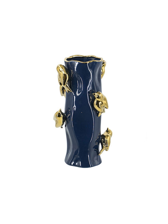 Artekko Decorative Vase Bird Blue 20.5x20.5x39.5cm