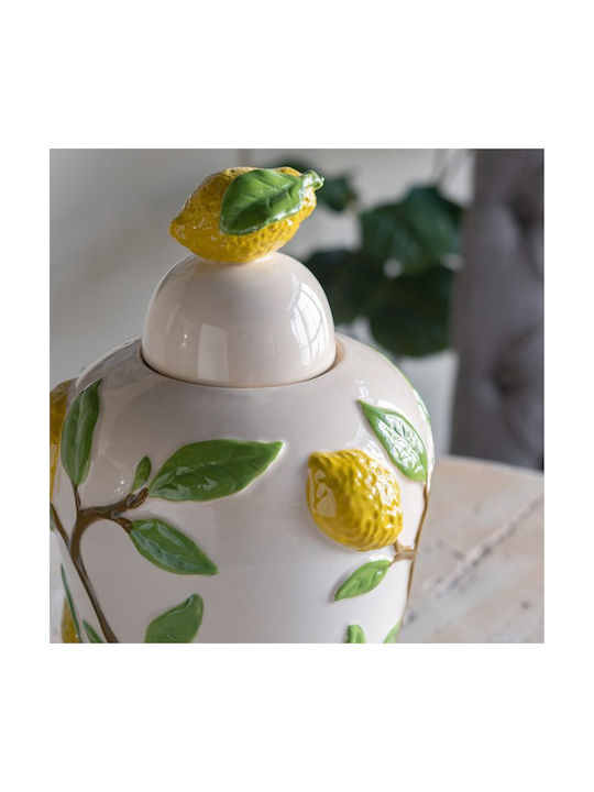 Artekko Διακοσμητικό Βάζο Keramik Lemon Gelb 22x22x37.5cm 1Stück