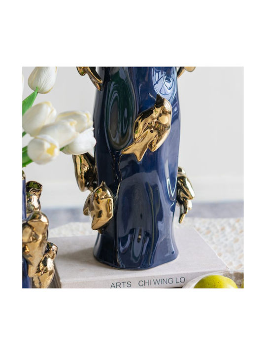 Artekko Decorative Vase Bird Blue 20.5x20.5x39.5cm
