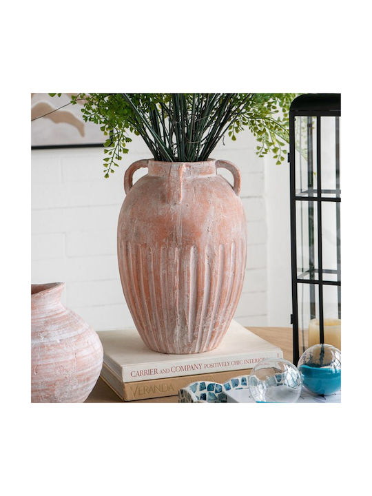 Artekko Decorative Vase Candia Orange 25.5x25.5x36cm