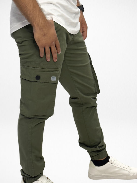 Trousers Cargo Elastic in Regular Fit Khaki