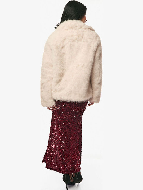Women's Short Fur Ecru
