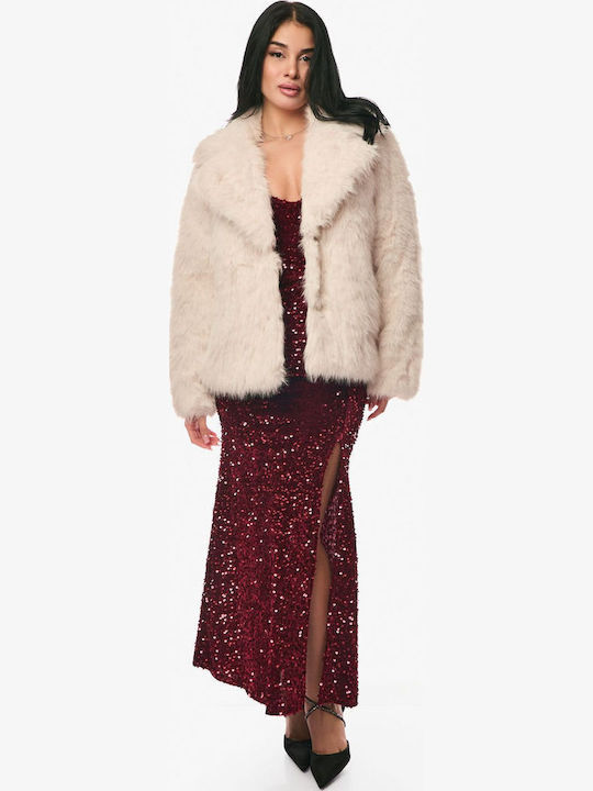 Women's Short Fur Ecru
