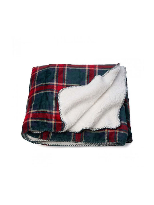 Heinner Κουβέρτα Fleece Διπλή 200x220εκ. Καρό HR-BLKSHP220-SQR