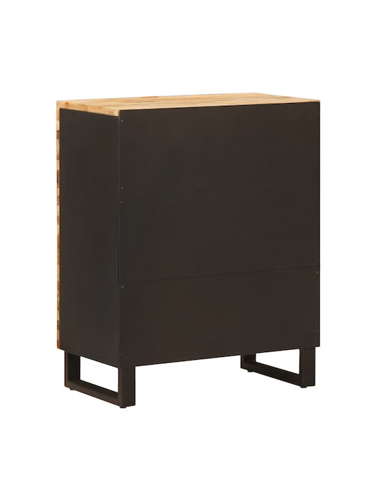 Sideboard made of Wood & Metal with Drawers Coffee 60x33.5x75cm