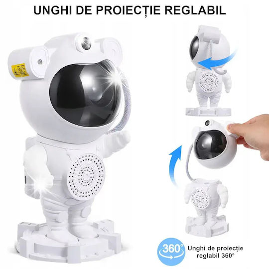 Περιστρεφόμενο Παιδικό Φωτιστικό Projector Λευκό