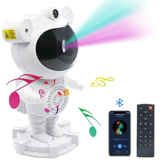 Περιστρεφόμενο Παιδικό Φωτιστικό Projector Λευκό