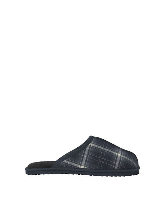 Men's Printed Heel Enclosed Slippers Blue