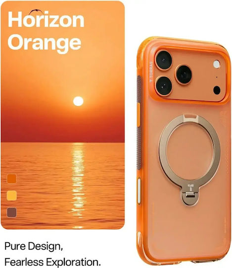 Torras Ostand Umschlag Rückseite Orange (iPhone 17 Pro)