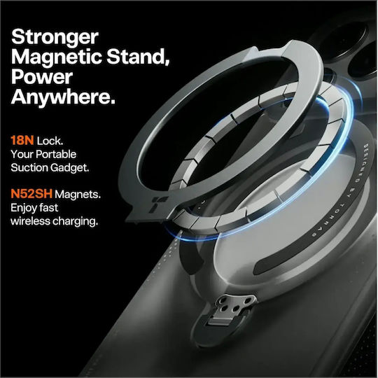 Torras Ostand Back Cover Μαύρο (iPhone 17 Pro Max)