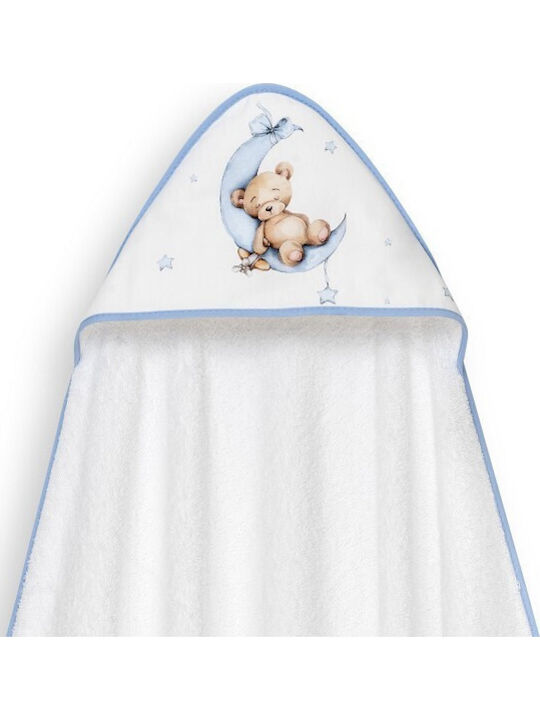 Interbaby Βρεφική Κάπα-Μπουρνούζι με Κουκούλα 100x100εκ.