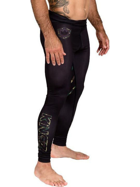 Kingz Lang Männer Kampfsport Leggings Schwarz