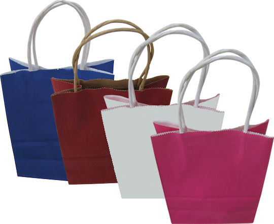 AGC Paper Gift Bag 25x12x33cm 12 Pieces Various Colors