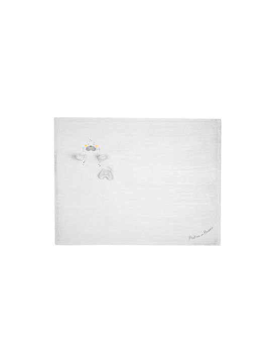 Kikka Boo Κουβέρτα Αγκαλιάς & Λίκνου Fleece Γκρι με Ζωάκι 75x100εκ.