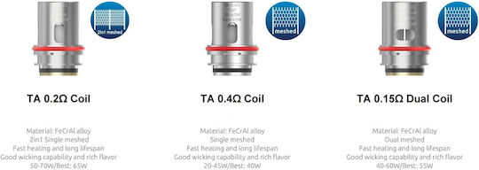 Smok Meshed Coil Widerstand für Elektronische Zigaretten 0.15ohm (Dampfmethode) 5Stück