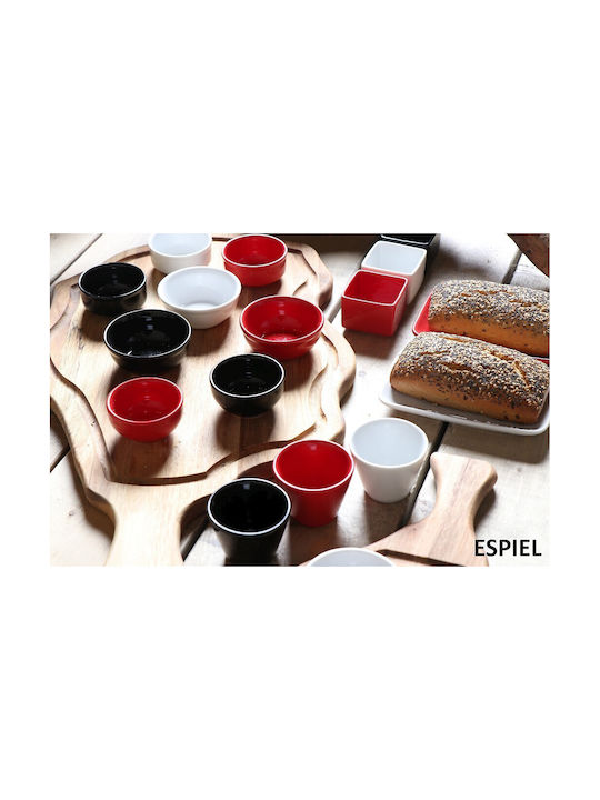 Espiel Servierschüssel Rund aus Porzellan Red mit Durchmesser 6cm