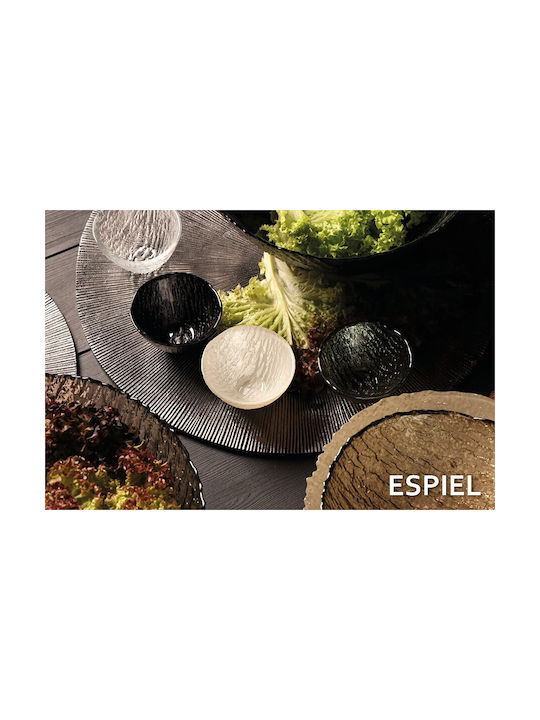 Espiel Ramos Dip Serving Bowl Round Glass Charcoal with Diameter 8cm