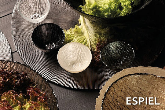 Espiel Ramos Dip Serving Bowl Round Glass Charcoal with Diameter 8cm