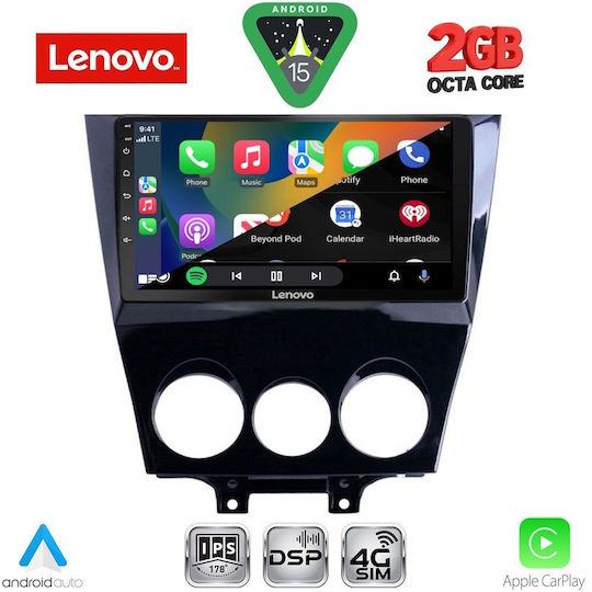 Lenovo Автомобилна Аудио Система (Блутут/USB/WiFi/GPS/Apple-Carplay/Android-Auto) с Тъчскрийн 9"