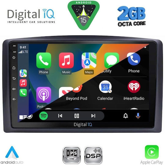 Digital IQ Car Audio System for Mercedes-Benz Vito / Viano 2015-2022 (Bluetooth/USB/AUX/WiFi/GPS/Apple-Carplay/Android-Auto) with Touch Screen 10"