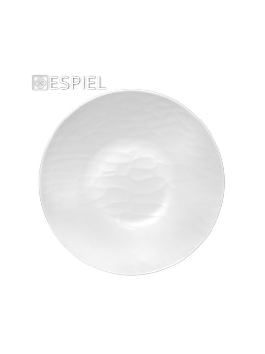 Espiel Wavy Matte Ice Cream Serving Bowl Round made of Melamine White with Diameter 15cm