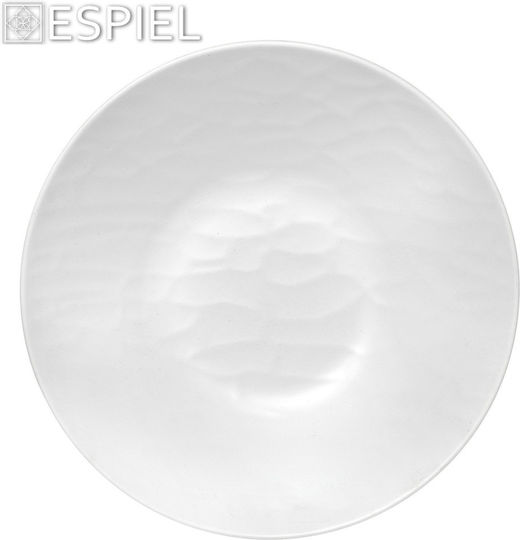 Espiel Wavy Matte Eisschüssel Rund aus Melamin White mit Durchmesser 15cm