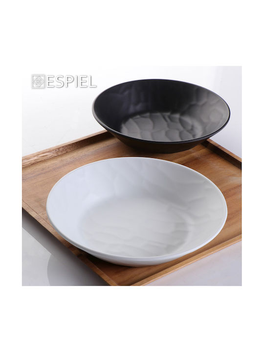 Espiel Wavy Matte Ice Cream Serving Bowl Round made of Melamine White with Diameter 15cm