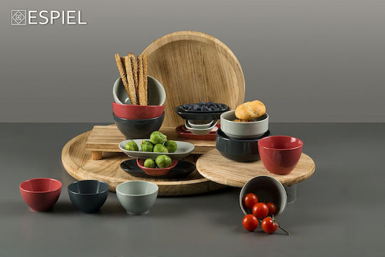 Espiel Essentials Serving Bowl Round Ceramic Pomegranate with Diameter 14cm
