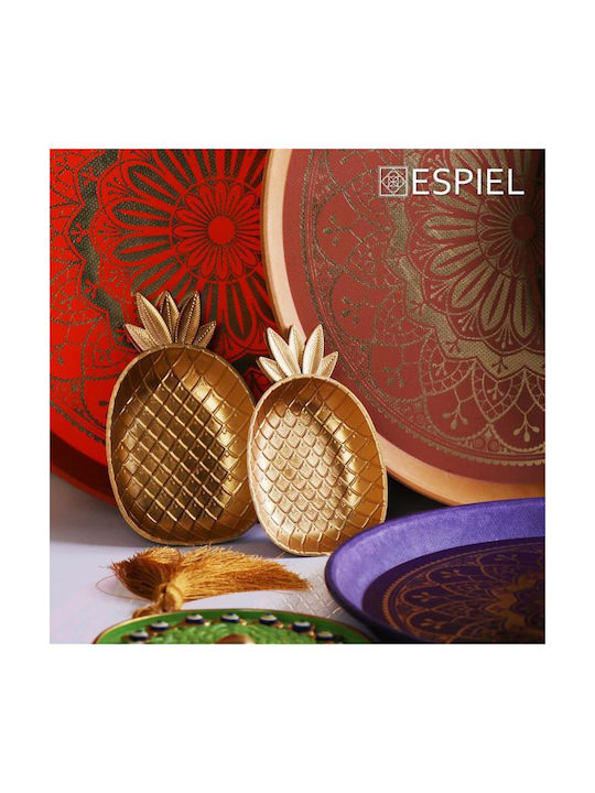 Espiel Ананас Купа за сервиране Кръгла Пластмаса Gold с диаметър 14бр 6бр