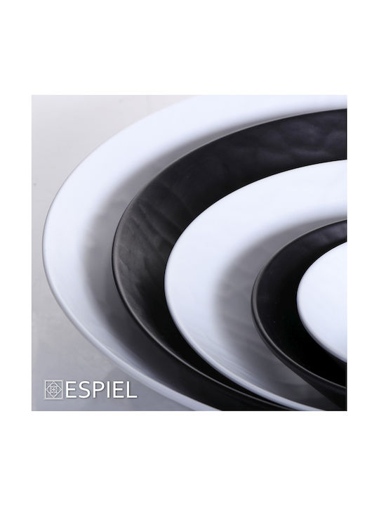 Espiel Wavy Μπωλ Σερβιρίσματος Στρογγυλό από Μελαμίνη Λευκό με Διάμετρο 19εκ. 6τμχ