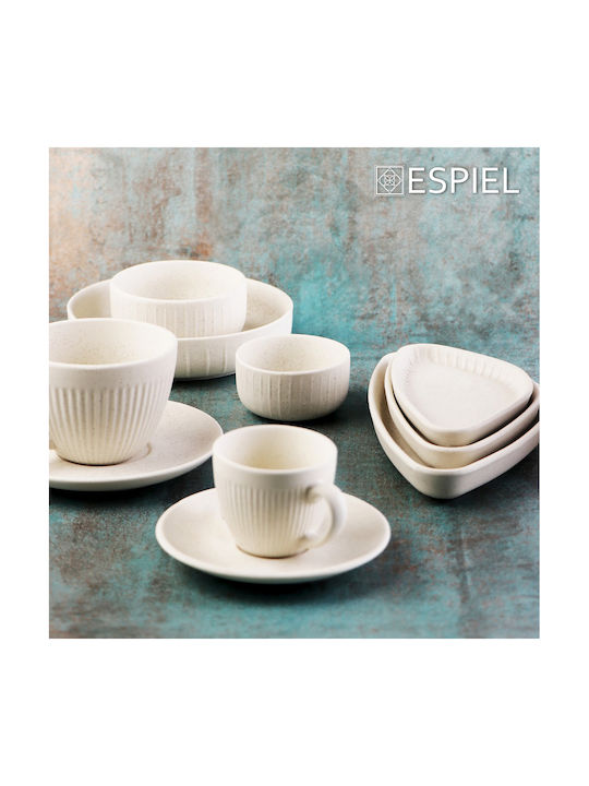 Espiel Gobi Dip-Schüssel Rund aus Porzellan Gobi White Sand mit Durchmesser 13.5cm