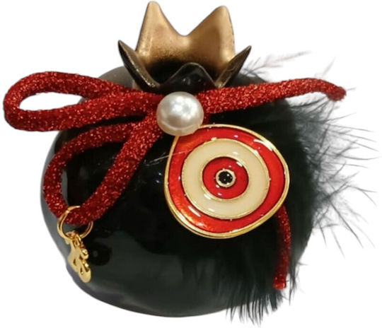 Kalliopi Silver Tischplatte Glücksbringer Granatapfel Schwarz Keramik 2026 7x7cm 1Stück