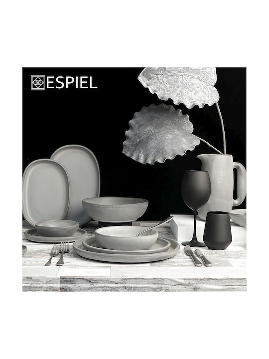 Espiel Canyon Dip Serving Bowl Round Ceramic Gray with Diameter 6.5cm