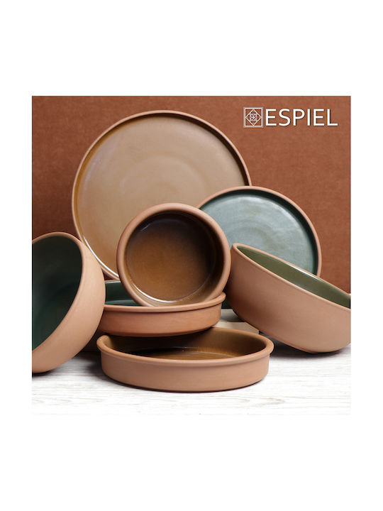 Espiel Bol de Servire Rotund Ceramică Maro cu Diametru 14.5buc