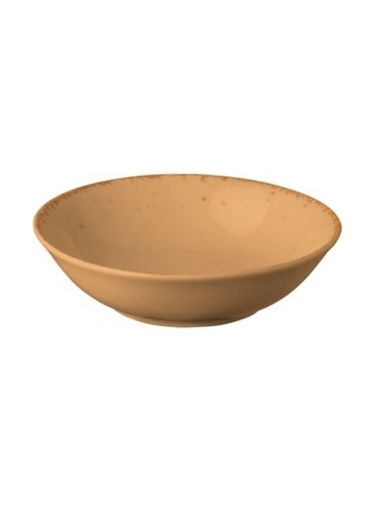 Lukanda Servierschüssel Rund aus Porzellan Braun mit Durchmesser 14cm