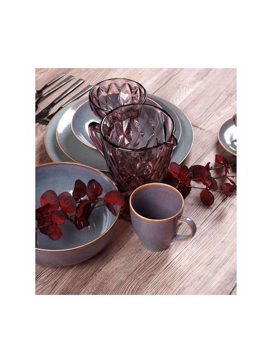 Cryspo Trio Cereal Serving Bowl Round made of Porcelain Azure with Diameter 16cm