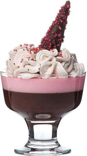Gurallar Ice Cream Serving Bowl Round Glass Transparent with Diameter 9.8cm 6pcs