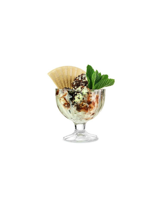 Uniglass Ice Cream Serving Bowl Round Glass Transparent with Diameter 10cm