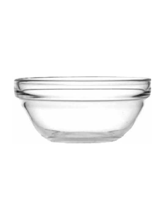 Uniglass Dip-Schüssel Rund Glas Transparent mit Durchmesser 9cm