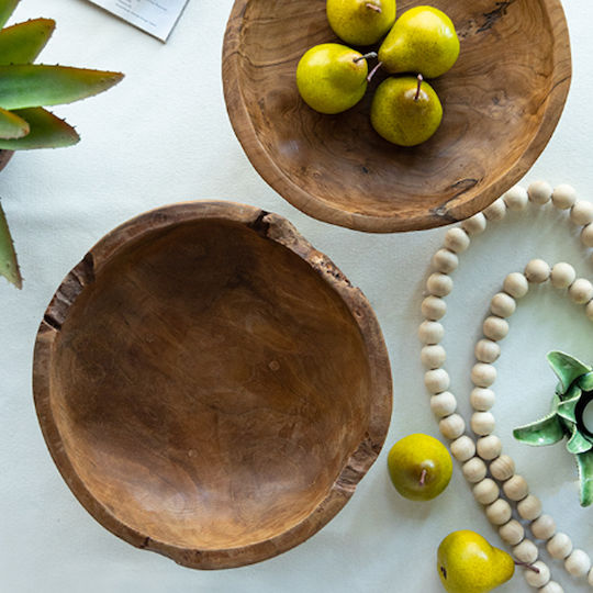 Artekko Serving Bowl Round Wooden with Diameter 20cm