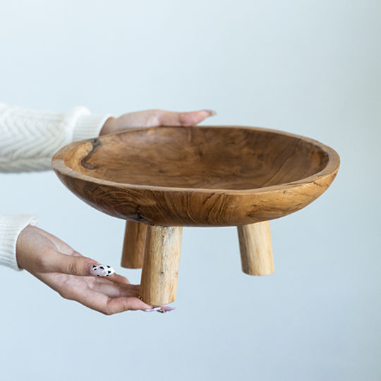Artekko Serving Bowl Round Wooden with Diameter 20cm