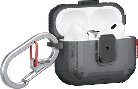Skinarma Mecha Set with Hook in Gray color for Apple AirPods Pro