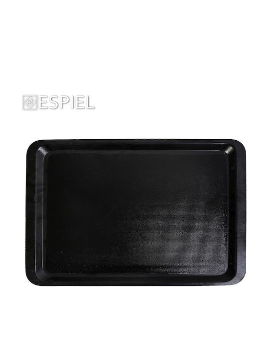 Espiel Rechteckig Serviertablett mit Griffen in Schwarz Farbe 53x37x1.7cm ESPIEL-TFKCM3753K25-1 1Stück