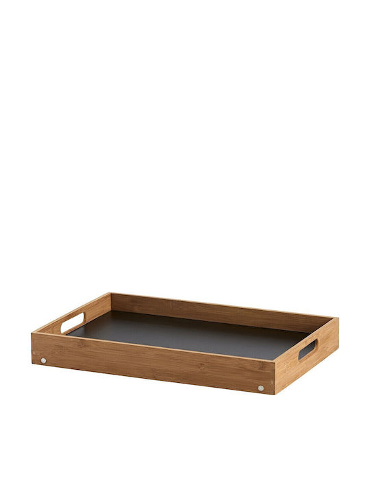 Day & Night Bamboo Rectangular Bed Tray made of Bamboo with Handles in Brown Color 32x48x6cm SCH88354K6 1pcs
