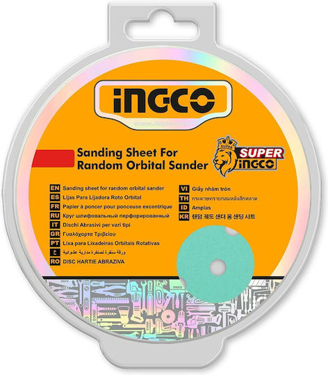 Ingco Sandpaper 125x125mm Set 50pcs