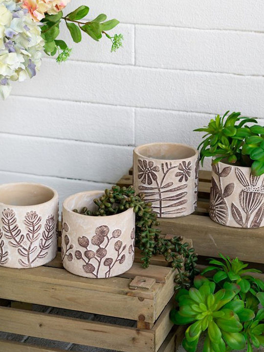 Artekko Cement Planter Concrete Beige 11x11x10cm.