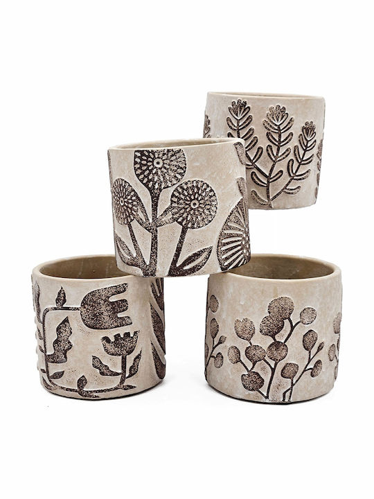 Artekko Cement Planter Concrete Beige 11x11x10cm.